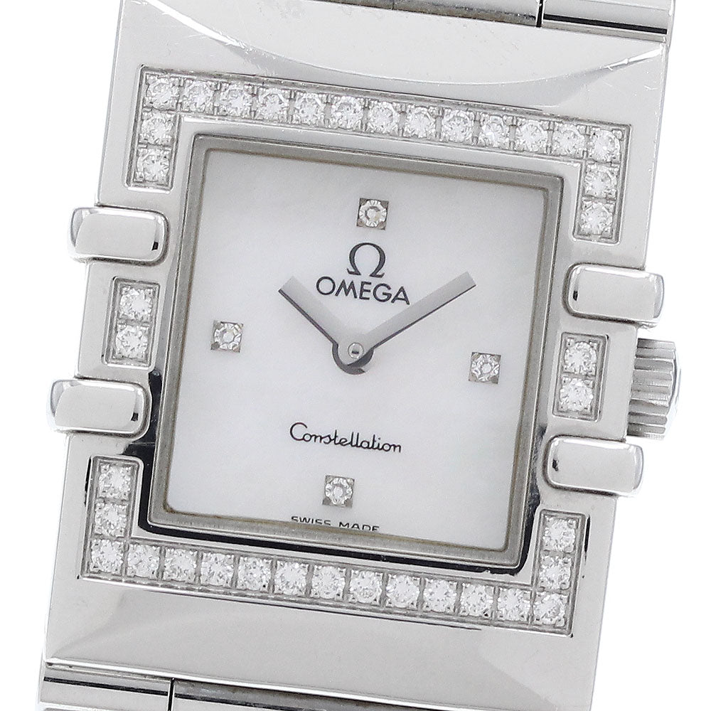 OMEGA 1528.36 Constellation Cale Quadra Diamond Bezel 4P Quartz Ladies