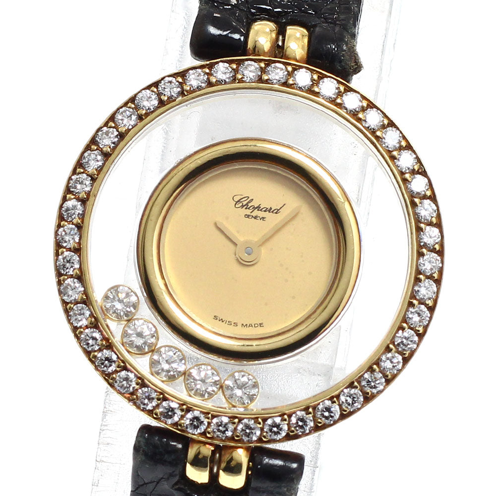 Chopard 20/5448 Happy Diamond K18YG Diamond Bezel Quartz Women's