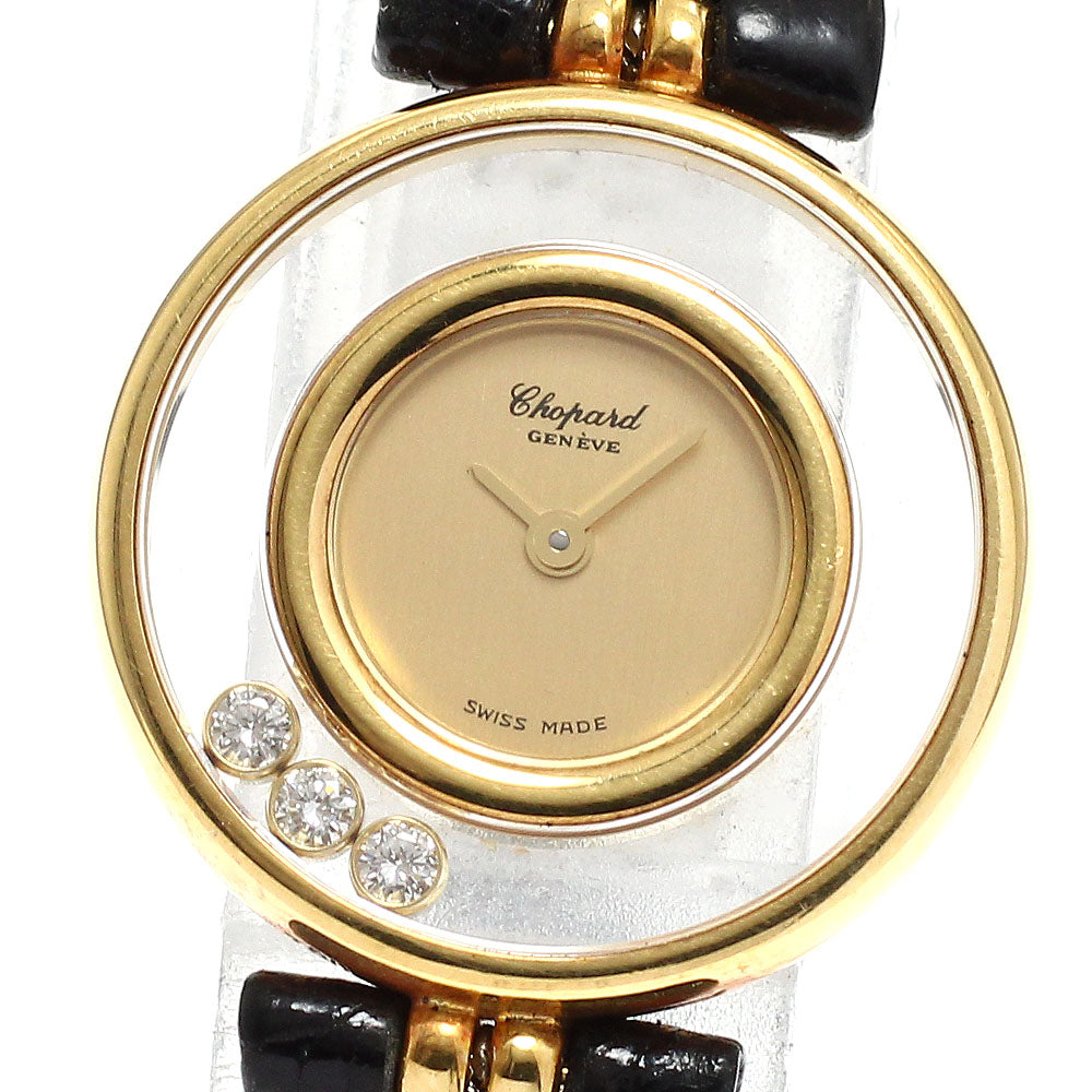 Chopard 20/4801 Happy Diamond K18YG 3P Diamond Quartz Women's