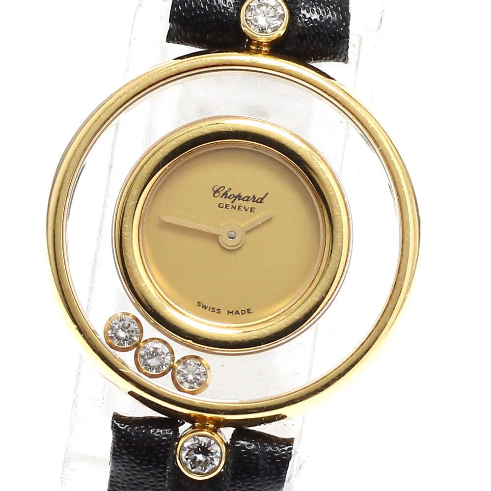 Chopard 20/4802 Happy Diamond K18YG 3P Diamond Quartz Women's