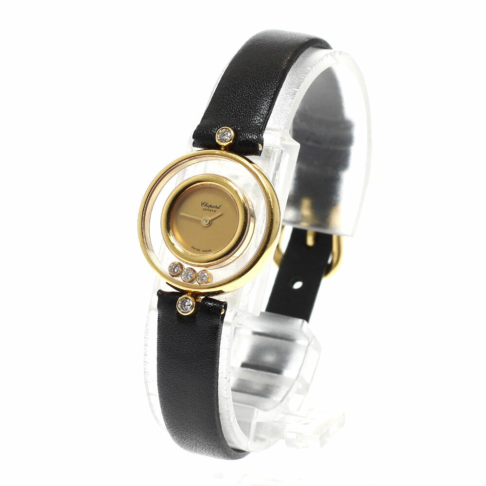 Chopard 20/4802 Happy Diamond K18YG 3P Diamond Quartz Women's