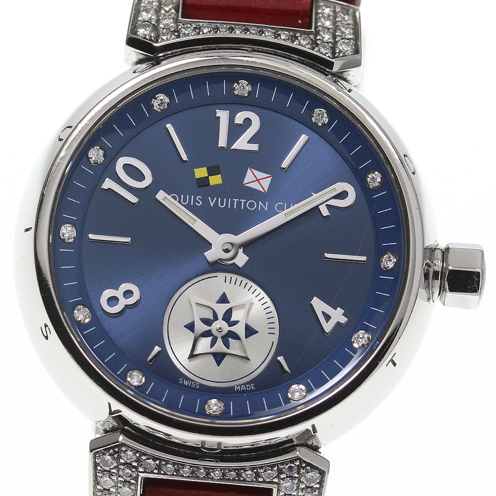 LOUIS VUITTON Q12M4 Tambour Lovely Cup Lug Diamond Quartz Women's