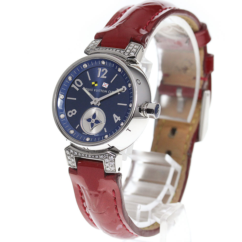 LOUIS VUITTON Q12M4 Tambour Lovely Cup Lug Diamond Quartz Women's