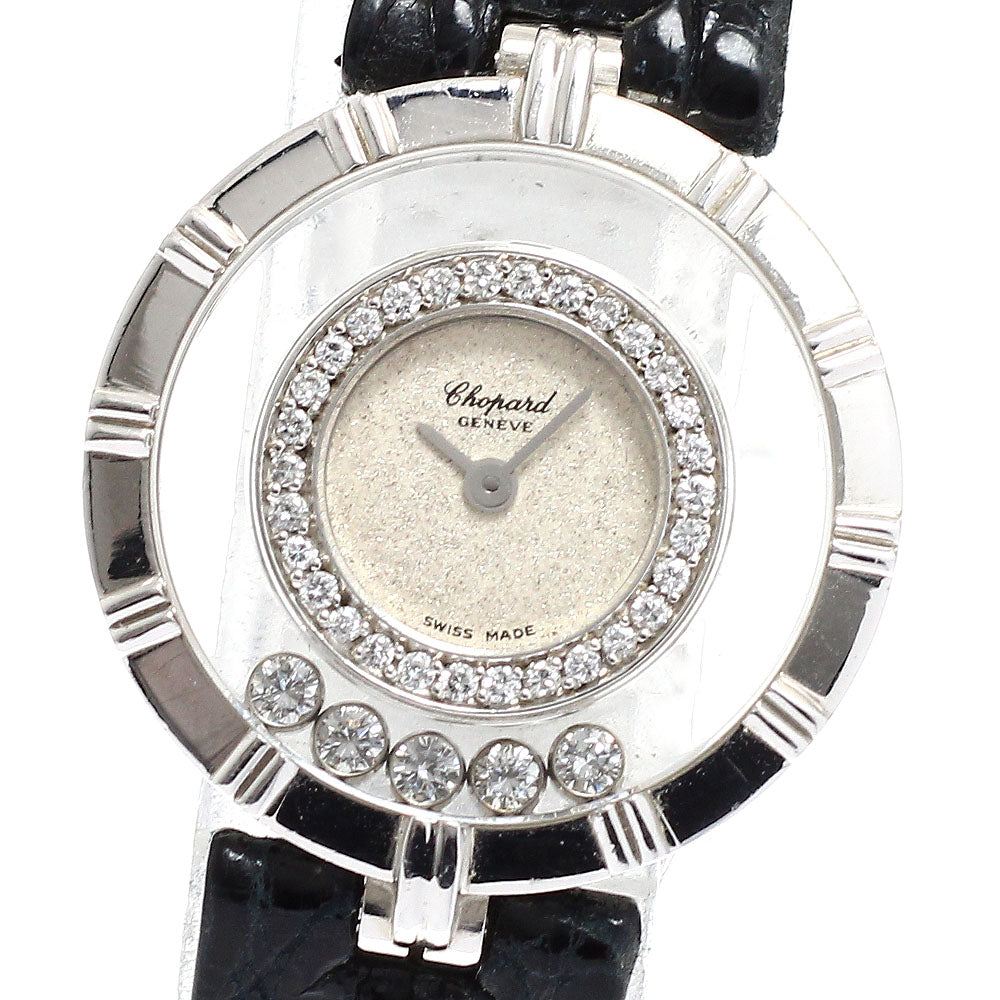 Chopard 20/5681 Happy Diamond K18WG 5P Diamond Quartz Women's