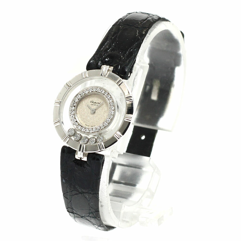Chopard 20/5681 Happy Diamond K18WG 5P Diamond Quartz Women's