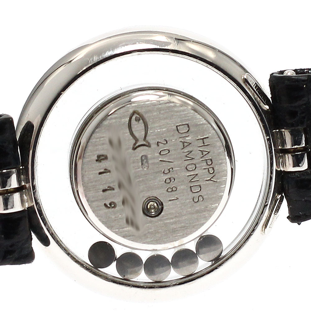 Chopard 20/5681 Happy Diamond K18WG 5P Diamond Quartz Women's