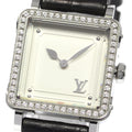 LOUIS VUITTON Q32M1 Amprise PM Diamond Bezel Quartz Women's