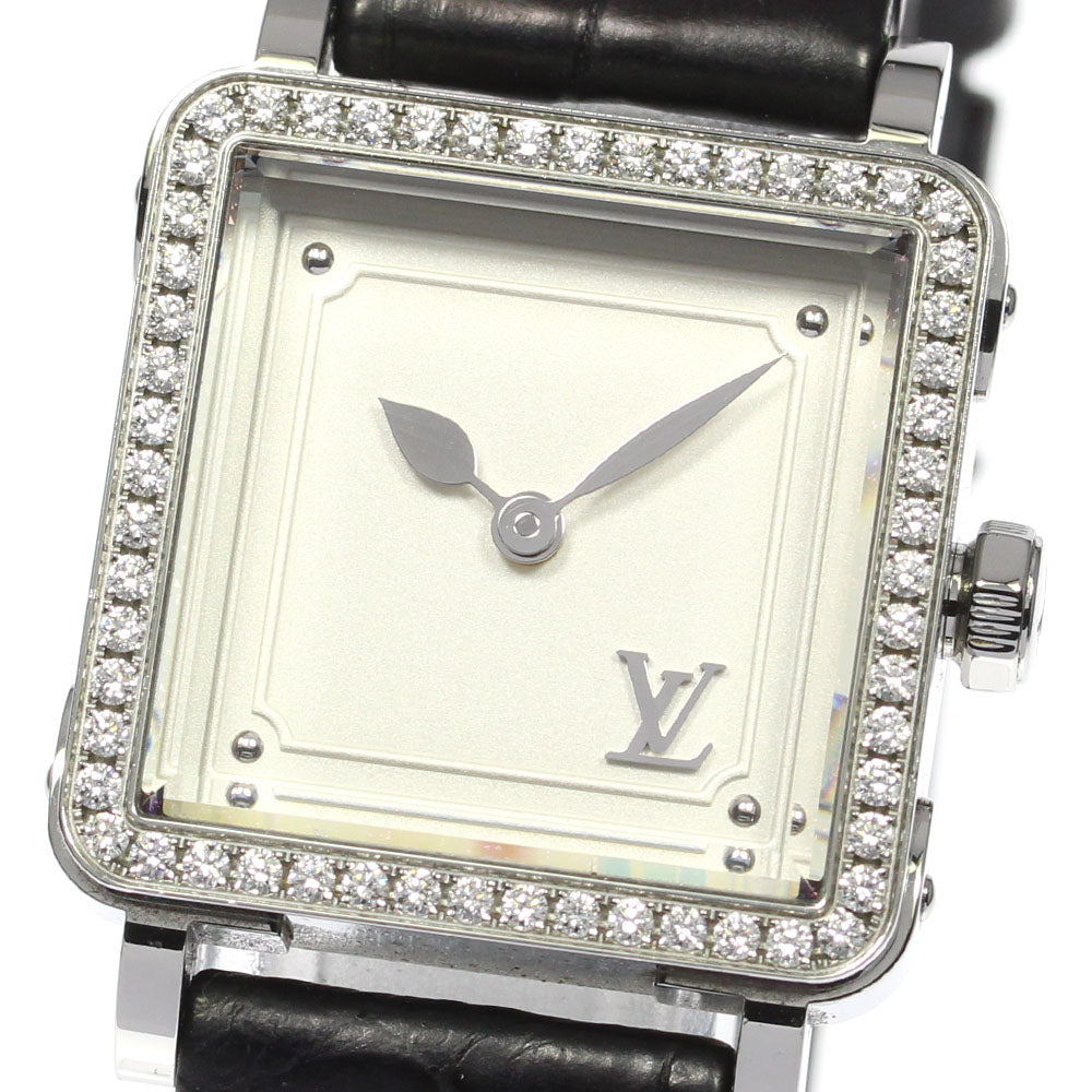 LOUIS VUITTON Q32M1 Amprise PM Diamond Bezel Quartz Women's