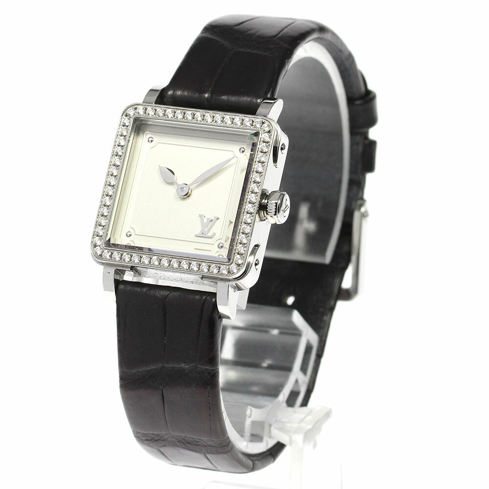LOUIS VUITTON Q32M1 Amprise PM Diamond Bezel Quartz Women's
