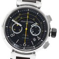 LOUIS VUITTON Q102B Tambour Chronograph Automatic Men's Watch with Inner Box and Warranty Card