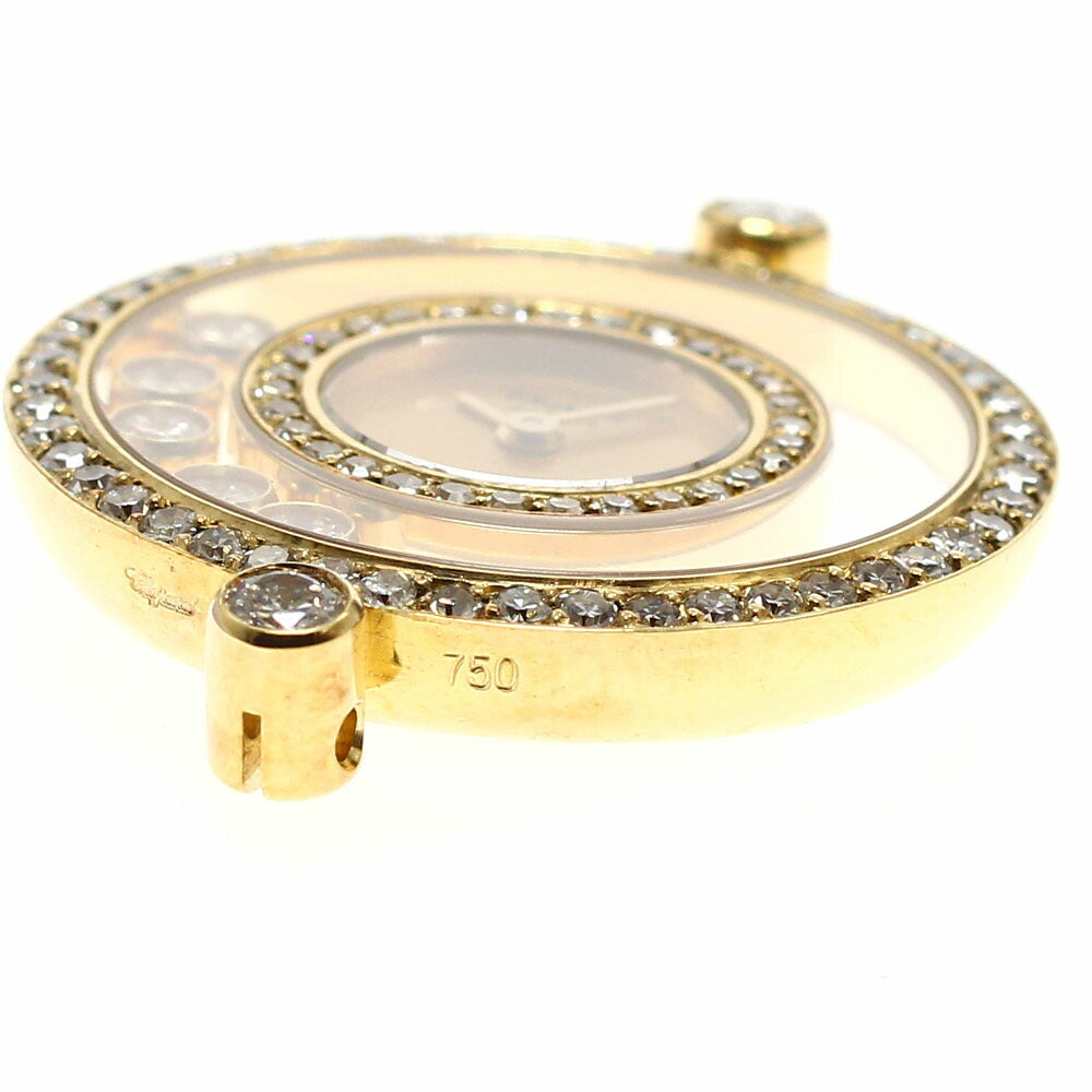 Chopard 20/3957 Happy Diamonds K18YG Diamond Bezel Head Quartz Women's