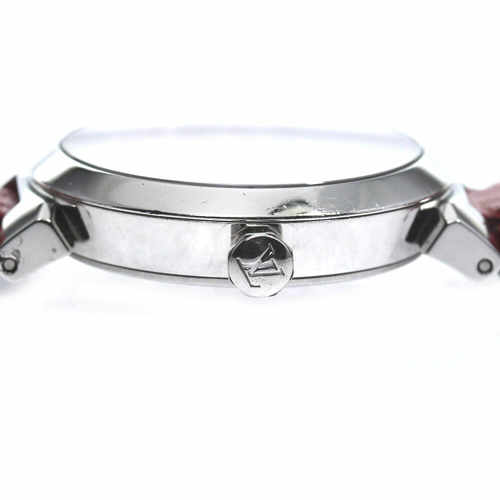 LOUIS VUITTON Q1J05 Tambour Rose Indigo 8P V-Diamond Quartz Women's