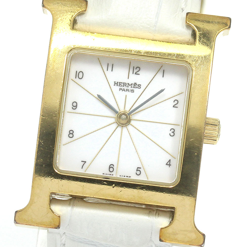 HERMES HH1.201 H Watch Quartz Women's with inner box and warranty card