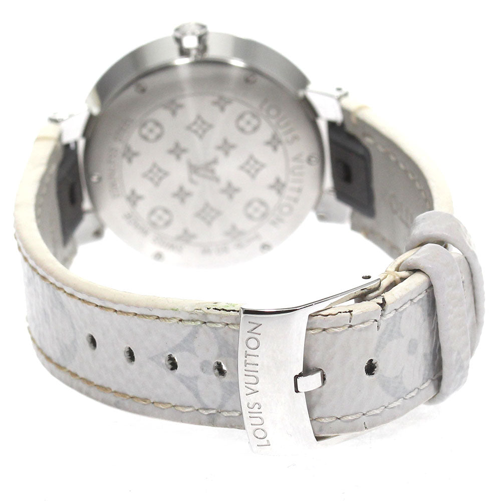 LOUIS VUITTON Q13MJ Tambour Slim MM 8P Diamond Quartz Women's Watch with Box and Warranty