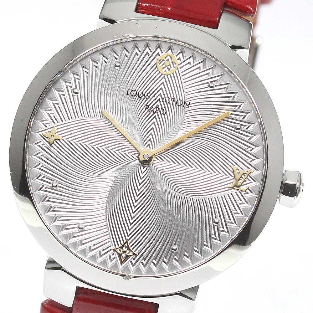 LOUIS VUITTON QA015 Tambour Slim Quartz Women's Watch with Box and Warranty