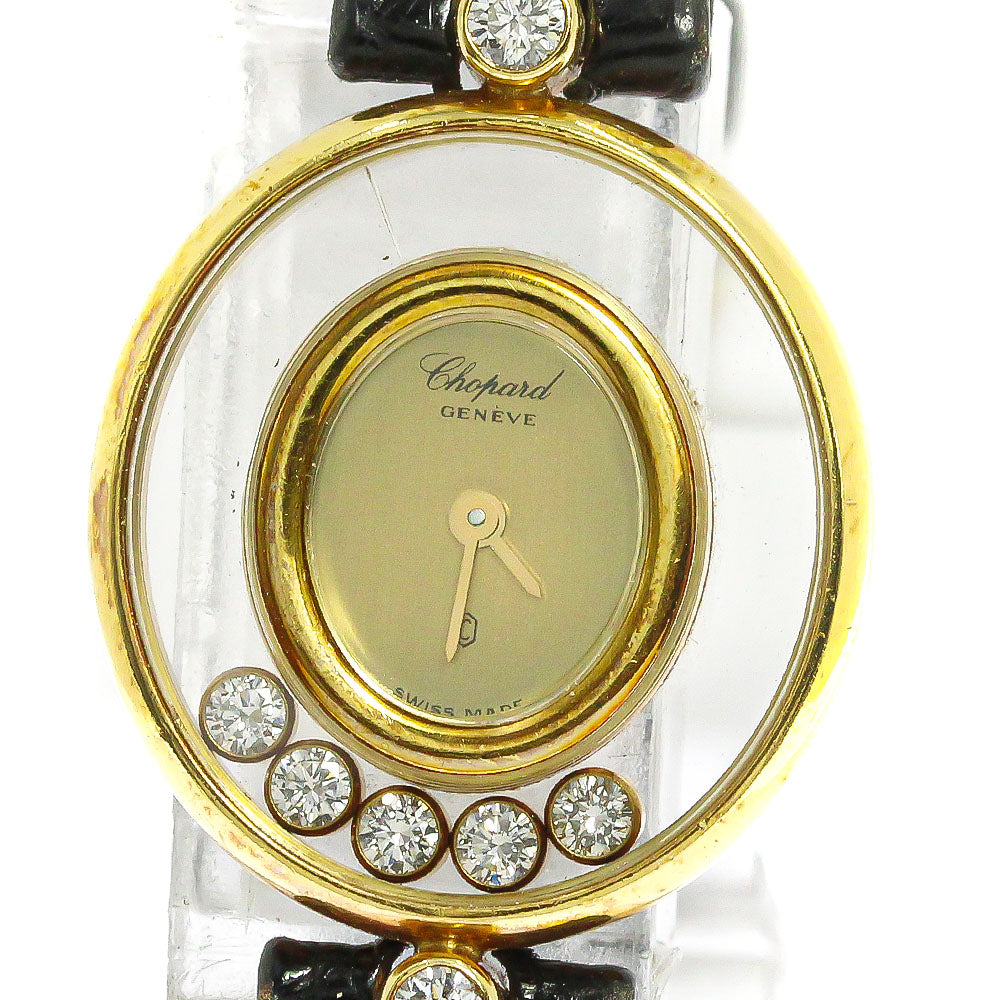 Junk Chopard 20/4305 Happy Diamonds K18YG 5P Lug Diamonds Quartz Women's Watch with Inner Box and Warranty