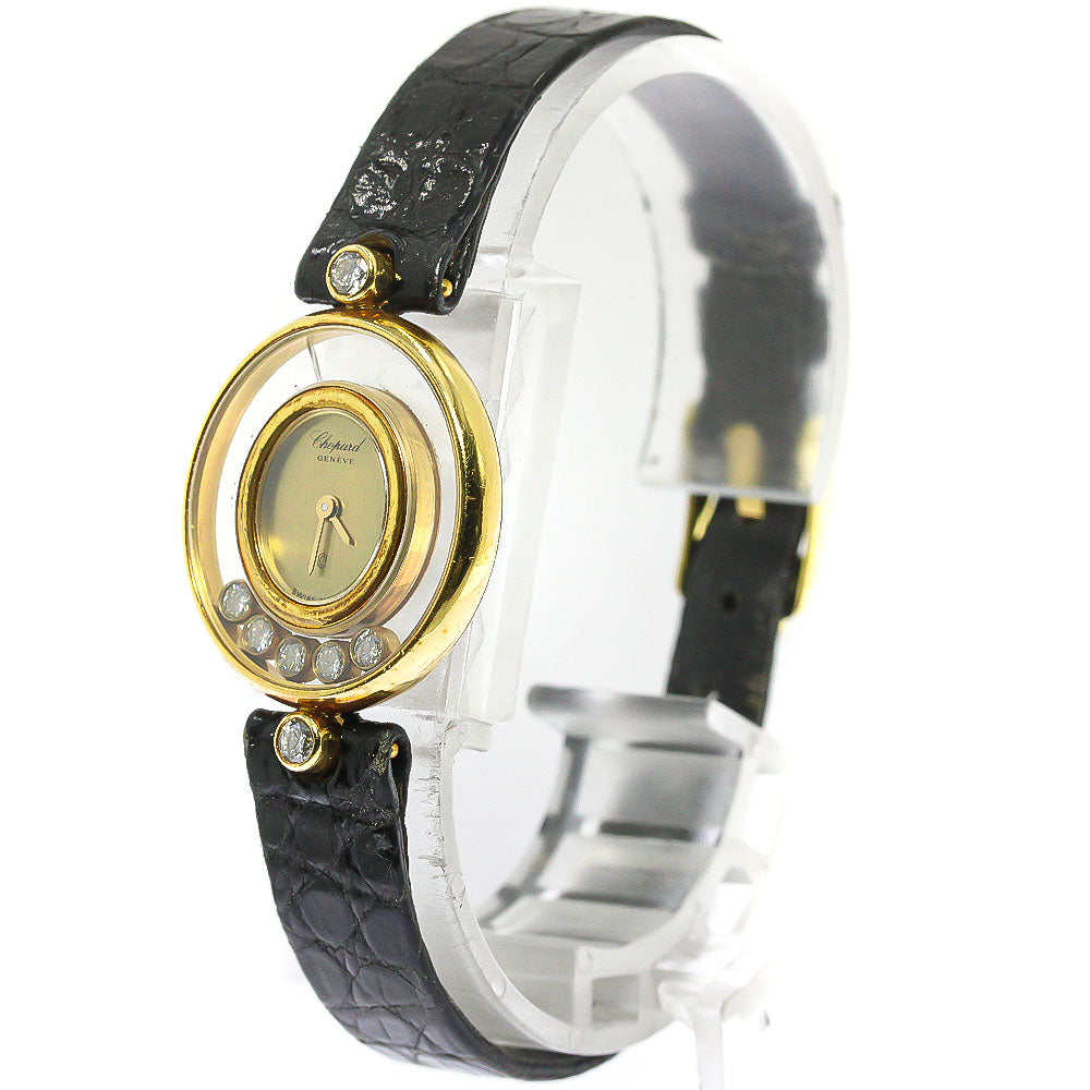 Junk Chopard 20/4305 Happy Diamonds K18YG 5P Lug Diamonds Quartz Women's Watch with Inner Box and Warranty