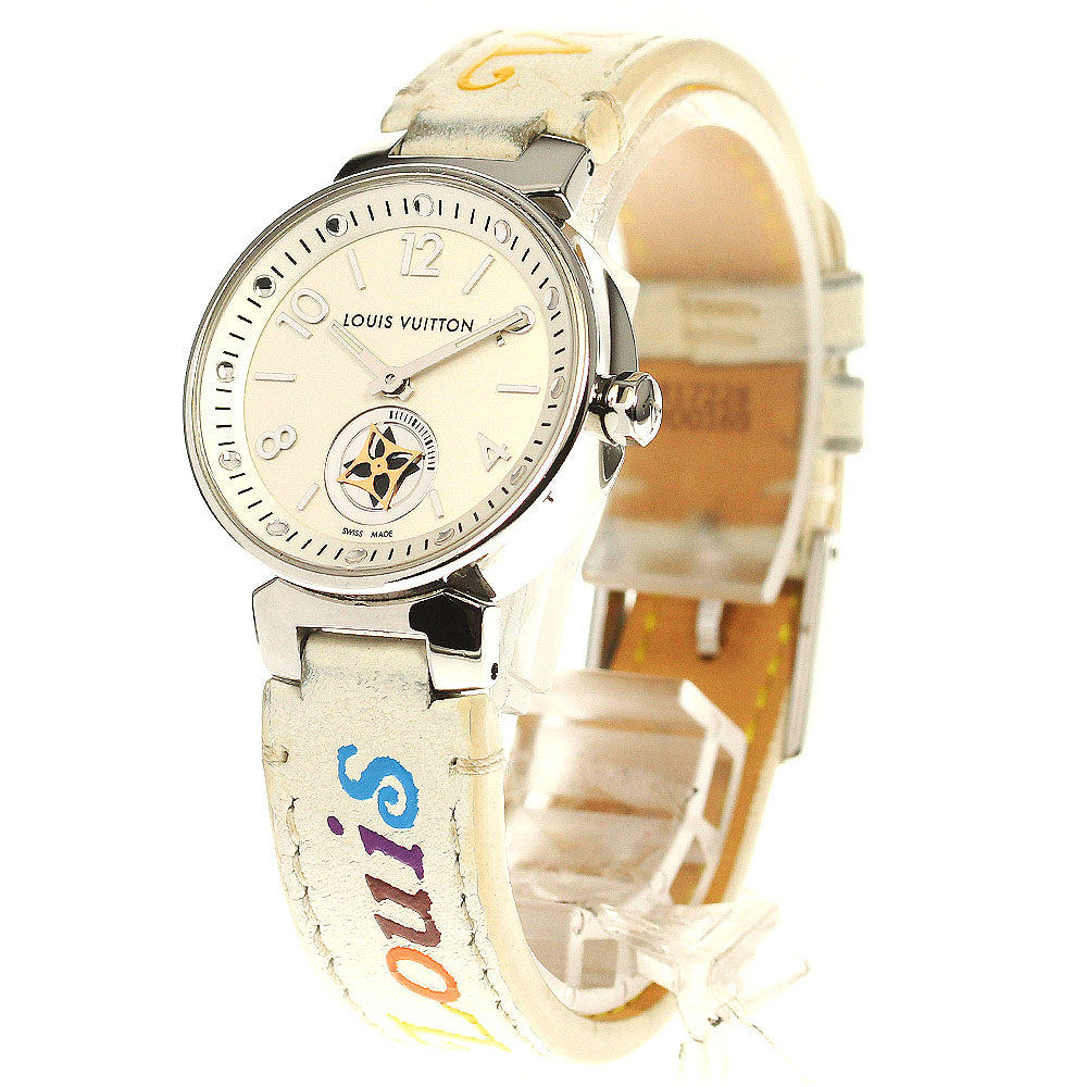 LOUIS VUITTON Q8J10 Tambour Moon Star Quartz Women's Watch with Box and Warranty