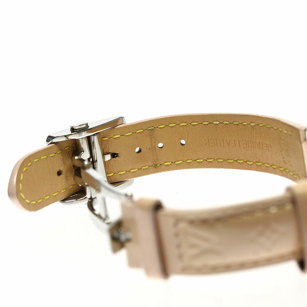 LOUIS VUITTON Q12MF Tambour Monogram Diamond Bezel 8P Quartz Women's Watch with Box and Warranty