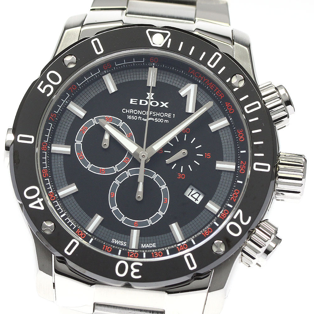 EDOX 01114-3M-NIN Chrono Offshore 1 Quartz Men's Watch Good Condition Box and Warranty Card Included