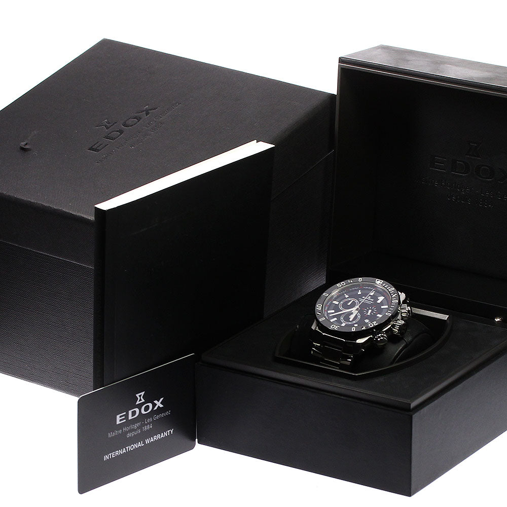 EDOX 01114-3M-NIN Chrono Offshore 1 Quartz Men's Watch Good Condition Box and Warranty Card Included