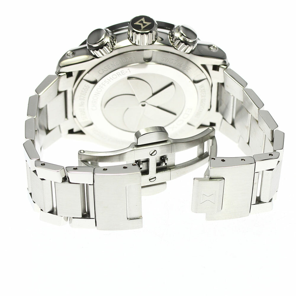 EDOX 01114-3M-NIN Chrono Offshore 1 Quartz Men's Watch Good Condition Box and Warranty Card Included