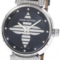 LOUIS VUITTON Q13MB Tambour Forever 12P Diamond Lug Quartz Women's Watch with Box