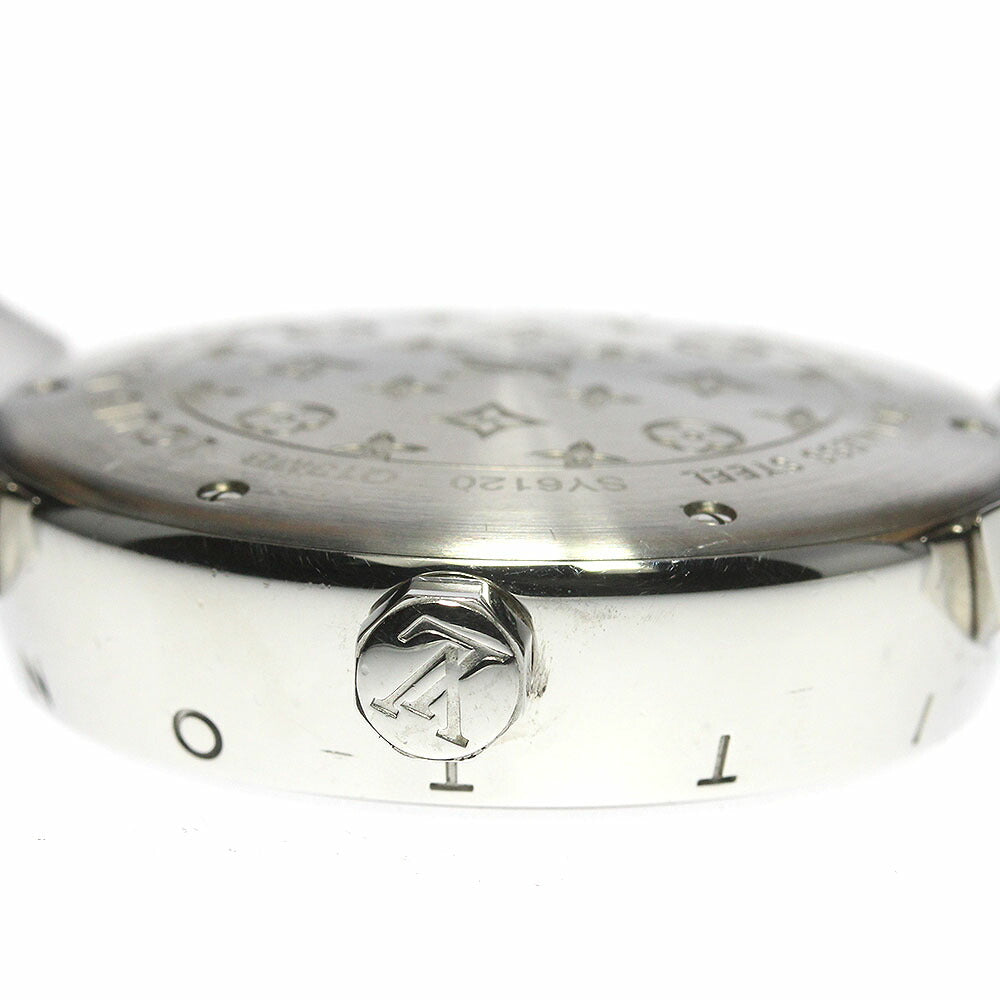 LOUIS VUITTON Q13MB Tambour Forever 12P Diamond Lug Quartz Women's Watch with Box