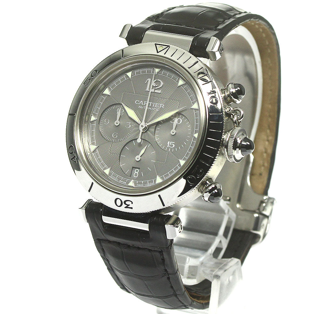 CARTIER W3107355 Pasha 38 Chronograph Date Automatic Men's Watch with Warranty