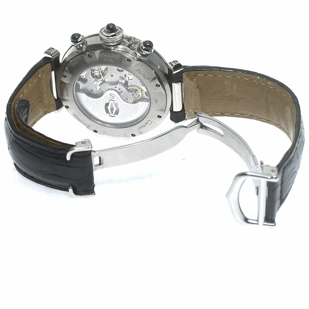 CARTIER W3107355 Pasha 38 Chronograph Date Automatic Men's Watch with Warranty