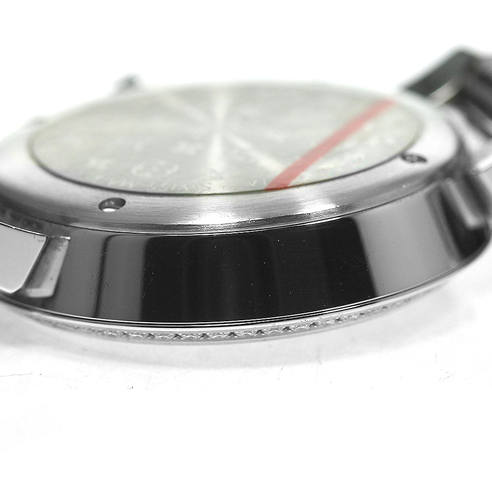 LOUIS VUITTON Q12MF Tambour Monogram Diamond Bezel with 8 Diamonds Quartz Movement Women's Good Condition