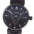 LOUIS VUITTON Q1D22 Tambour All Black Date Automatic Men's Watch