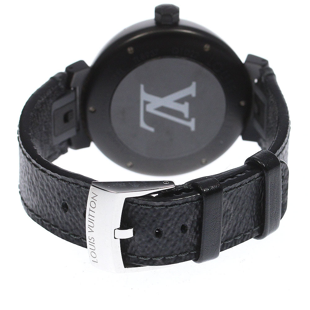 LOUIS VUITTON Q1D22 Tambour All Black Date Automatic Men's Watch