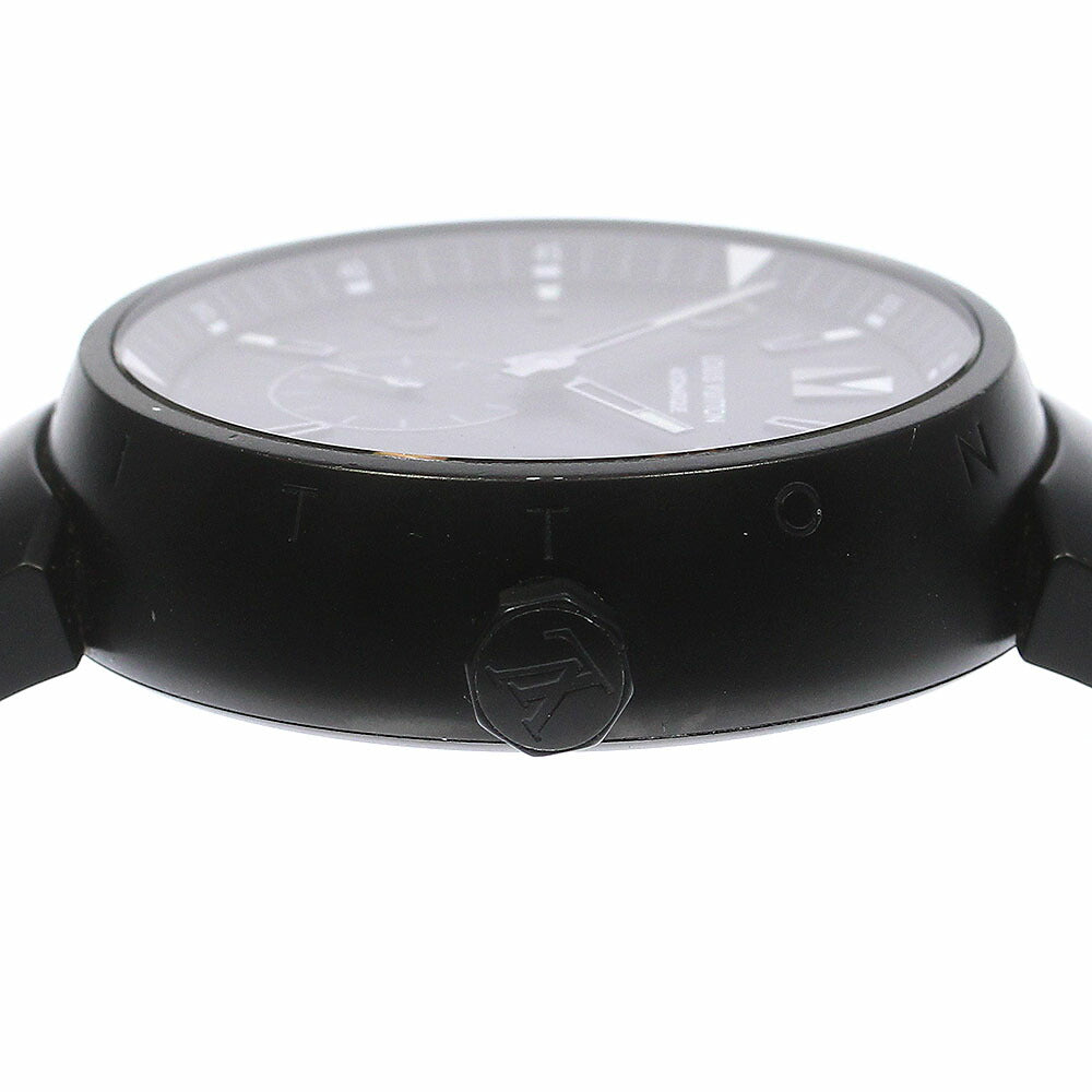 LOUIS VUITTON Q1D22 Tambour All Black Date Automatic Men's Watch
