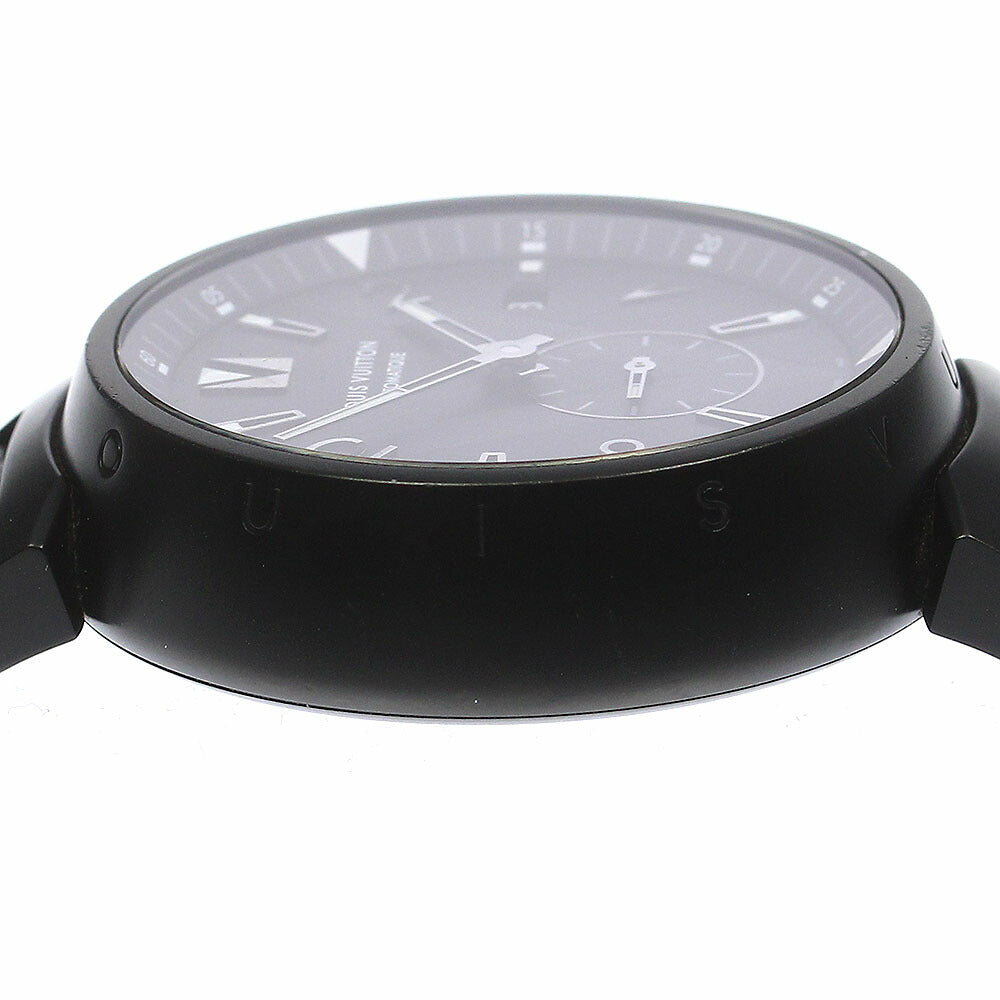 LOUIS VUITTON Q1D22 Tambour All Black Date Automatic Men's Watch