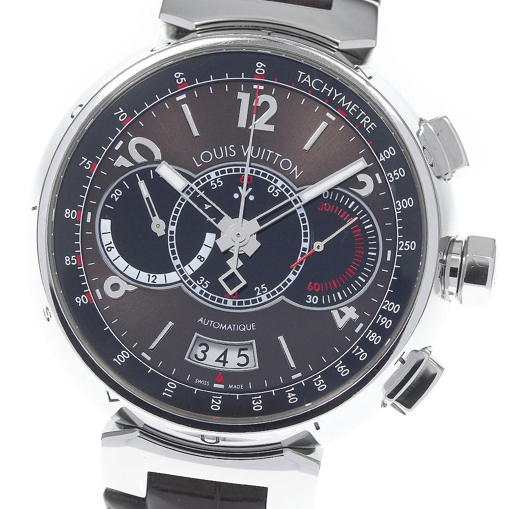LOUIS VUITTON Q102A Tambour Chronograph Voyage Limited Edition of 688 Pieces Automatic Men's Box and Warranty Card Included