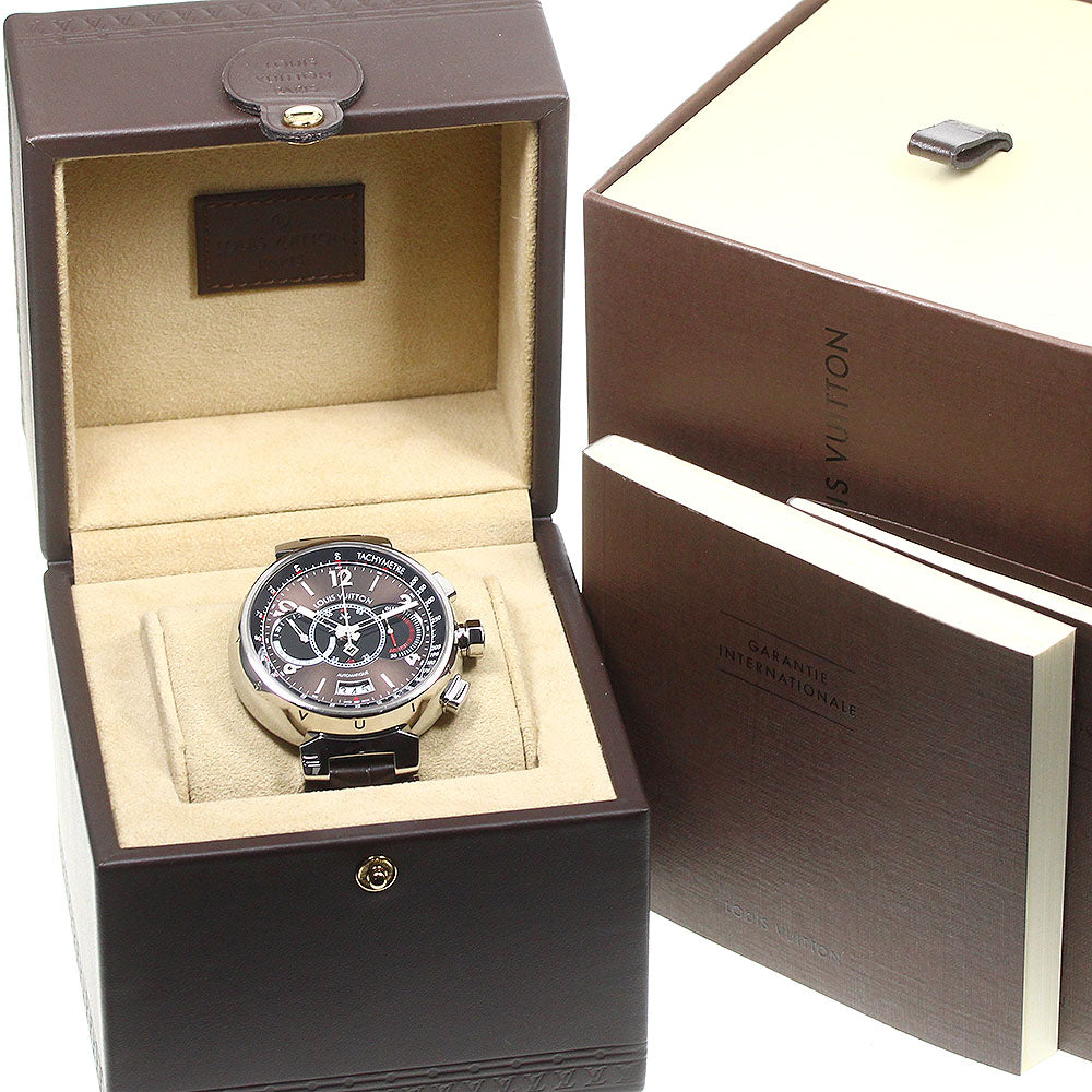 LOUIS VUITTON Q102A Tambour Chronograph Voyage Limited Edition of 688 Pieces Automatic Men's Box and Warranty Card Included