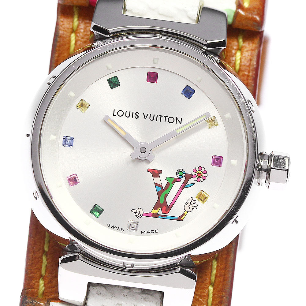 LOUIS VUITTON Q12130 Tambour in collaboration with Takashi Murakami multicolor quartz watch for women