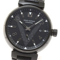LOUIS VUITTON Q1D22 Tambour All Black Date Automatic Men's Watch