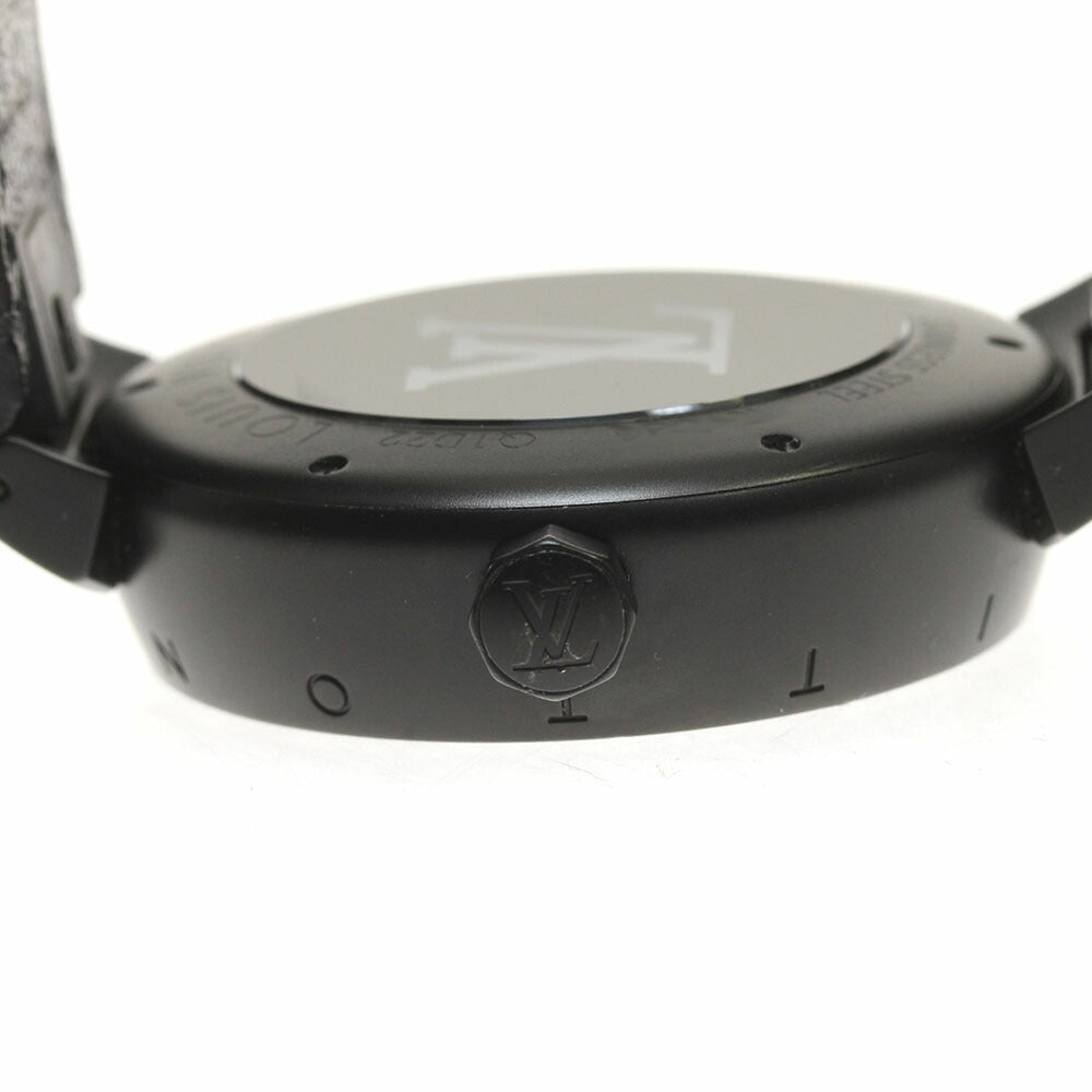 LOUIS VUITTON Q1D22 Tambour All Black Date Automatic Men's Watch