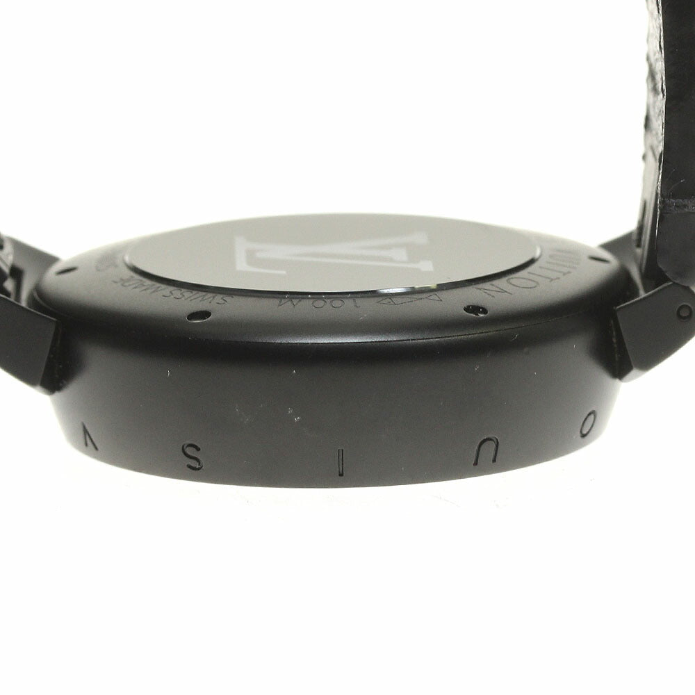 LOUIS VUITTON Q1D22 Tambour All Black Date Automatic Men's Watch