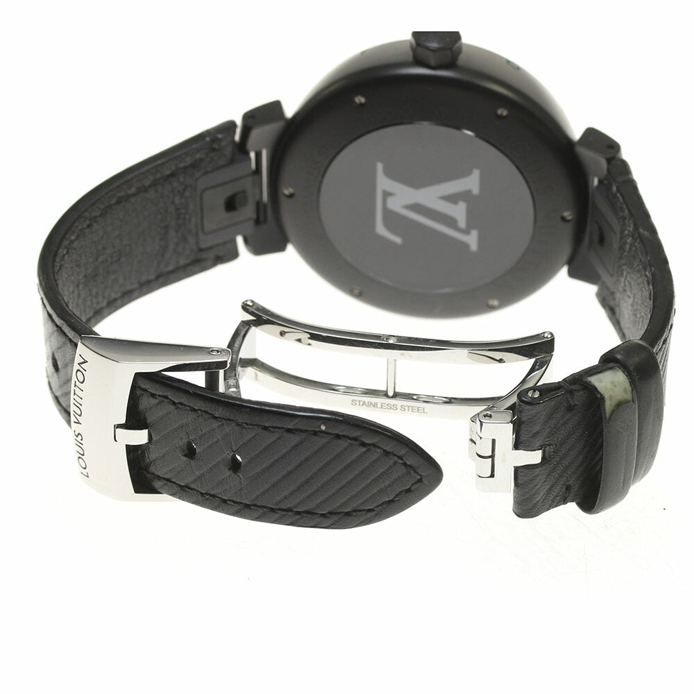 LOUIS VUITTON Q1D22 Tambour All Black Date Automatic Men's Watch