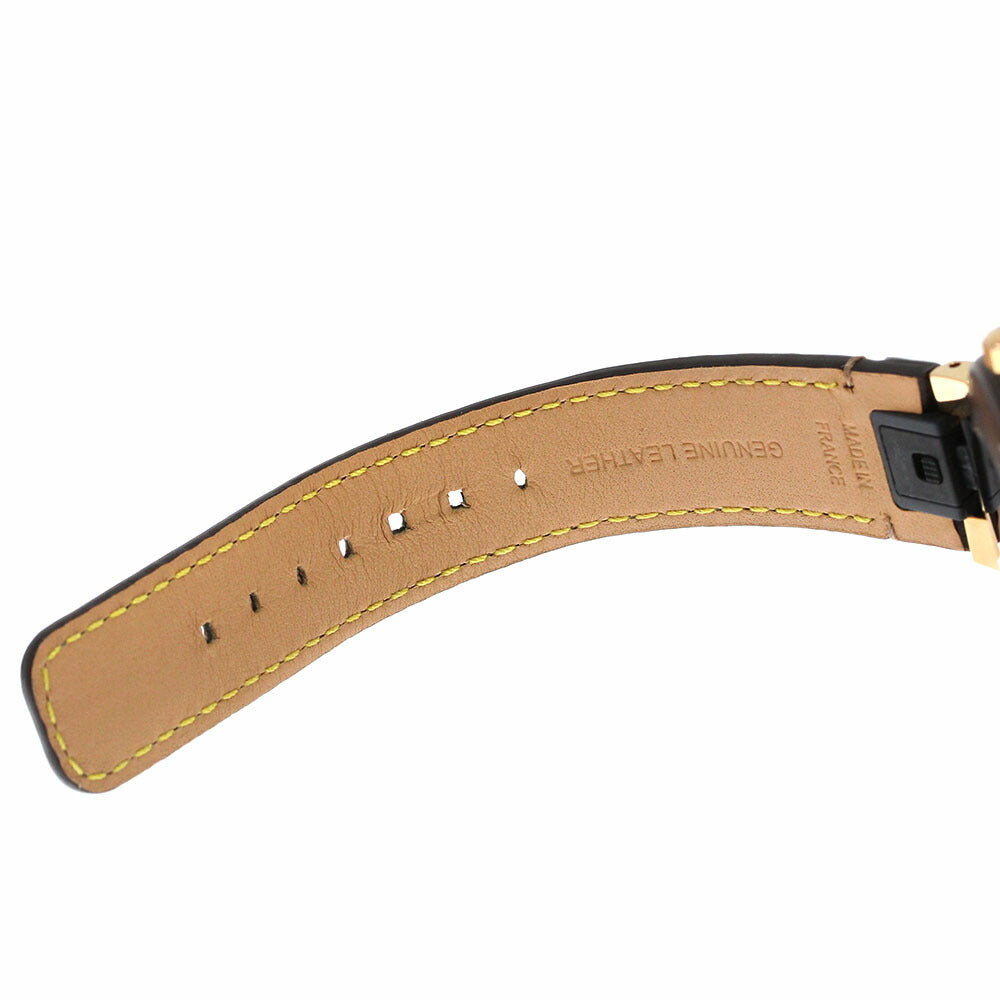 LOUIS VUITTON QA138 Tambour MM Monogram 18K Brown & Gold Quartz Boys' Watch Good Condition Box and Warranty Card Included