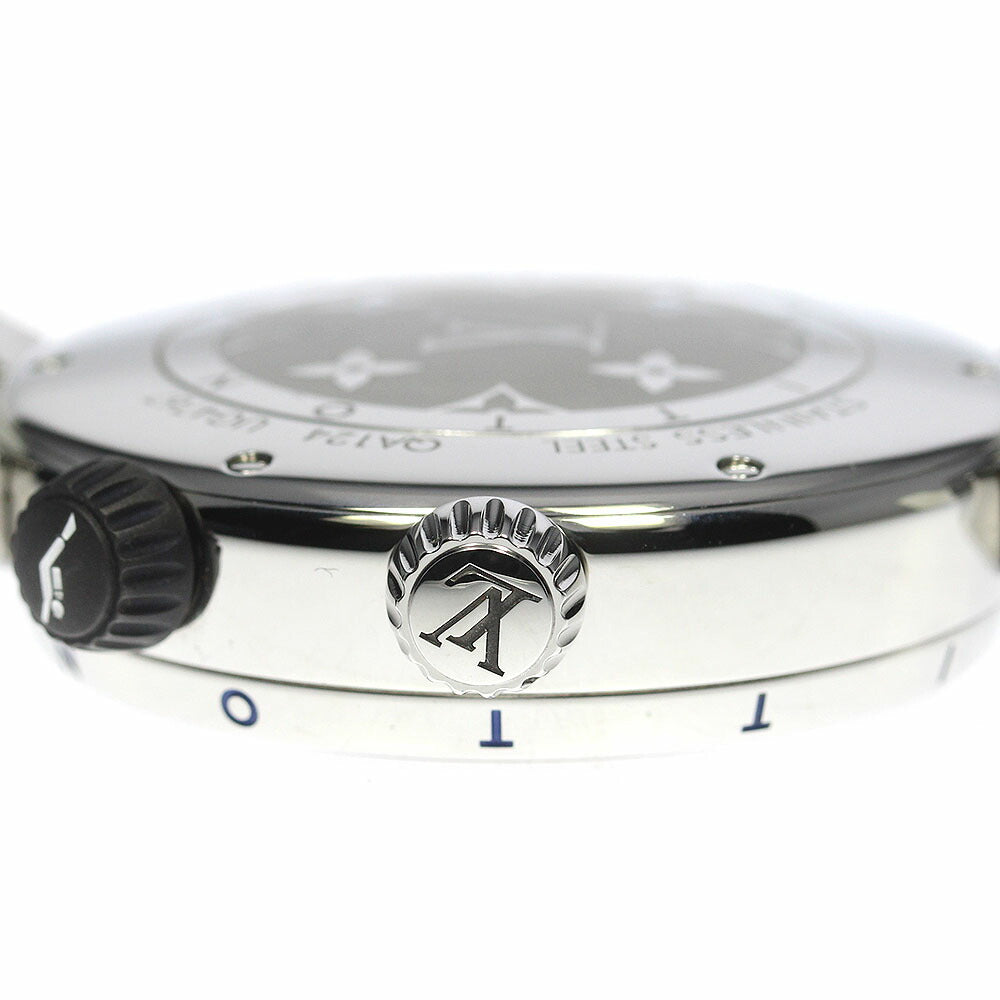 LOUIS VUITTON QA124 Tambour Street Diver Small Second Quartz Men's Watch with Box and Warranty