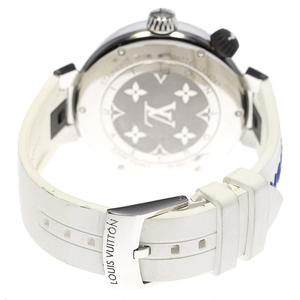 LOUIS VUITTON QA124 Tambour Street Diver Small Second Quartz Men's Watch with Box and Warranty