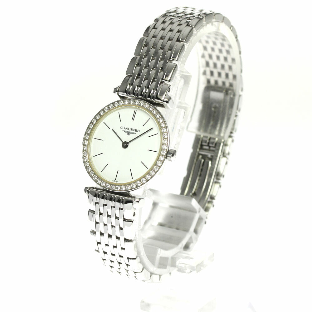 LONGINES L4.241.0 Grand Classic Diamond Bezel Quartz Women's Watch Good Condition Warranty Included