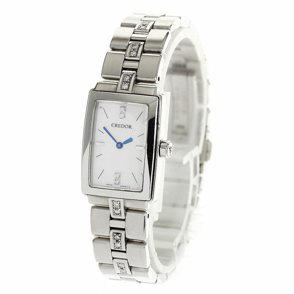 SEIKO 5A70-0AM0 Credor Aqua Diamond Quartz Women's Watch