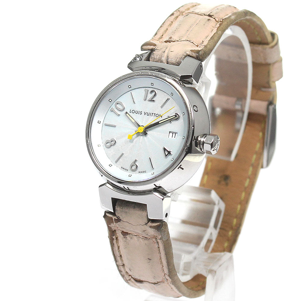 LOUIS VUITTON Q121V Tambour Date Quartz Women's