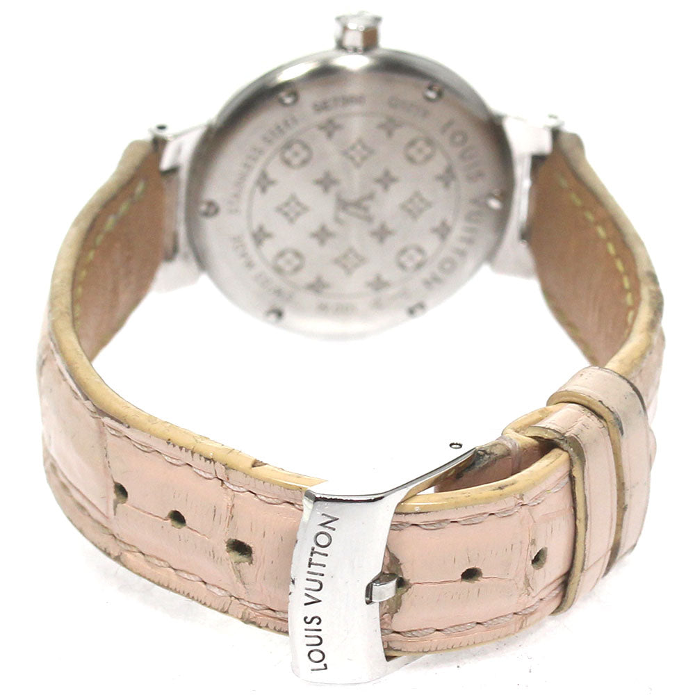 LOUIS VUITTON Q121V Tambour Date Quartz Women's
