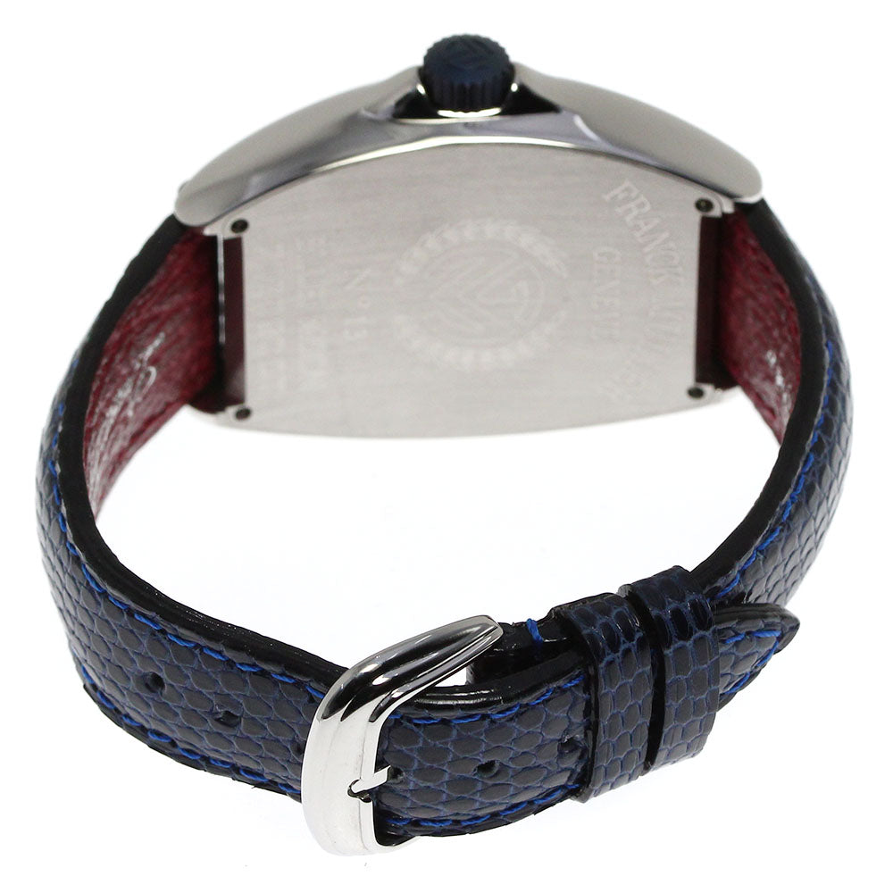 FRANCK MULLER 7080SCDT Tonneau Curvex Blue Moon Date Automatic Men's Watch in Good Condition